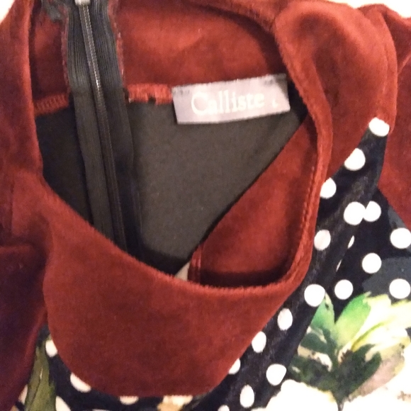Calliste velour casual top size L - Picture 4 of 4